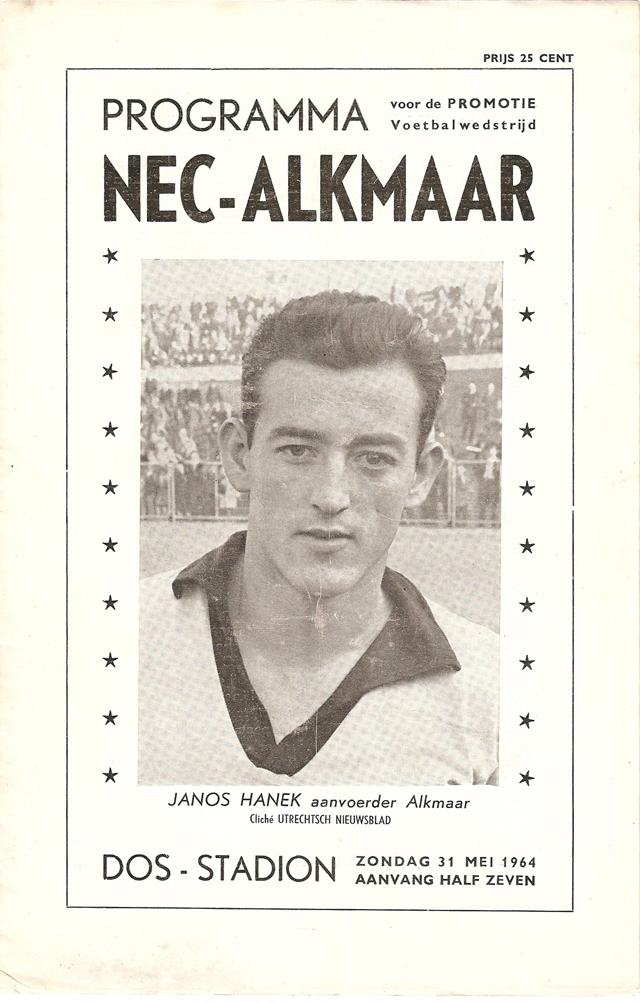 AZ Programma 31-mei-1964 NEC promotiewedstrijd